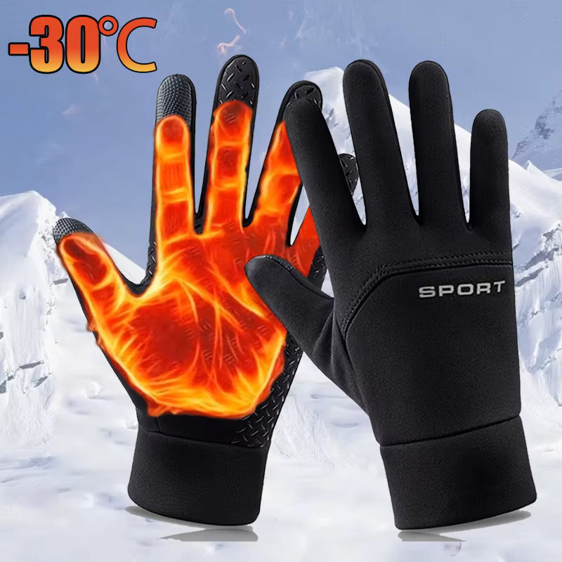 Winter Touchscreen Gloves - Windproof Thermal Gloves for Running Skiing Cycling