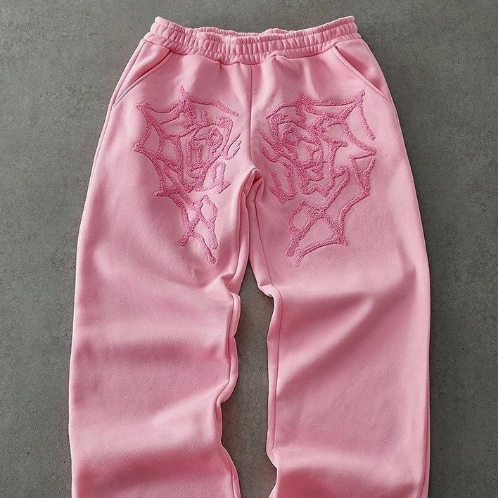 Mens Niche Design-forward Loose-fitting Straight-leg Versatile Pants